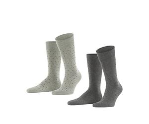 ESPRIT Fine Dot 2-Pack Chaussettes Homme Coton Biologique Durable Multicolore Motif Fantaisie Coupe Mi-Mollet Pour Été Ou Hiver Lot De 2 Paires