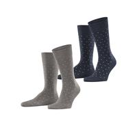 ESPRIT Fine Dot 2-Pack M SO coton motif fantaisie lot de 2 paires, Chaussettes Homme, Multicolore (Blue Grey 0140), 39-42