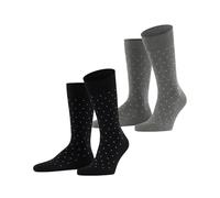 ESPRIT Fine Dot Multipack M So coton fantaisie lot de 2 paires, Chaussettes Homme, Multicolore Black Grey 0010, 39-42