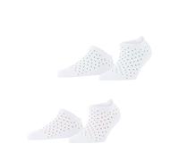ESPRIT Fine Dot Multipack W Sn coton fantaisie lot de 2 paires, Chaussettes basses Femme, Blanc White 2000, 35-38