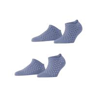 ESPRIT Fine Dot Multipack W Sn coton fantaisie lot de 2 paires, Chaussettes basses Femme, Bleu Jeans 6458, 35-38
