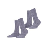 ESPRIT Fine Dot Multipack W So coton fantaisie lot de 2 paires, Chaussettes Femme, Bleu Blue Fog 6850, 35-38