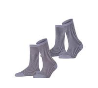 ESPRIT Fine Line Multipack W So coton fantaisie lot de 2 paires, Chaussettes Femme, Violet Lilac 0060, 39-42