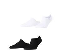 ESPRIT Fine Rhomb Multipack W Sn coton fantaisie lot de 2 paires, Chaussettes basses Femme, Multicolore Weiß Schwarz 0050, 35-38
