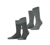 ESPRIT Fine Stripe Multipack M So coton fantaisie lot de 2 paires, Chaussettes Homme, Gris Light Grey 3400, 39-42