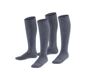ESPRIT Foot Logo 2-Pack K KH coton unies lot de 2 paires, Chaussettes longues Mixte enfant, Gris (Light Grey Melange 3390) nouveau - écologique, 31-34