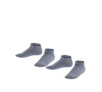 Esprit Chaussettes basses mixte enfant Foot Logo Multipack – lot 2 paires coton unies – Gris 27-30