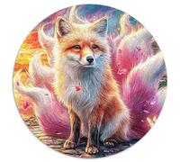 Esprit Fox 1000 Pièces Puzzle pour Adultes Et Enfan Puzzle Rond Décompression Créative Jeu Cadeau Unique 1000pcs (67.5x67.5cm)