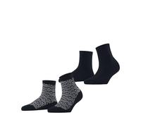ESPRIT Heart Pattern Multipack W SSO Coton Fantaisie Chaussettes, Bleu Marine 0040, 35-38 (Lot de 2) Femme