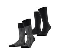 ESPRIT Houndstooth Multipack M So coton fantaisie 2 paires, Chaussettes Homme, Noir Black 3000, 43-46