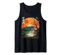 Esprit Japonais Mont Sakura Paysage rétro Japon Débardeur