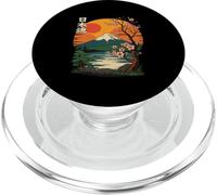 Esprit Japonais Mont Sakura Paysage rétro Japon PopSockets PopGrip pour MagSafe