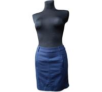 ESPRIT Jupe Midi Élégante et Stylée avec Poches Bleu Marine 32 32