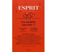 Esprit - La société ouverte ? Juin 2018 - Frédéric Worms - Esprit - broché - Revue