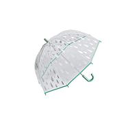 ESPRIT Parapluie canne transparent menthe pour fille et garçon - Long Domeshape Kids Waterreactive Drops Transparent 198815