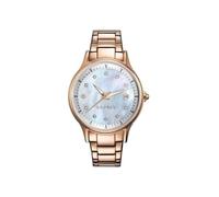 Montre Femme ESPRIT. Plaquée or rose Cadran bleu avec 11 Pierres Swarovski. NEUF