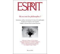 Esprit - Où en sont les philosophes ? Mars 2012 - Collectif - Esprit - broché - Revue