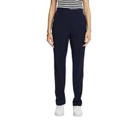 ESPRIT Pantalon Taille Haute et Jambe Large, Bleu Marine, 30W x 34L