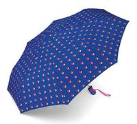 Esprit Parapluie de poche Easymatic Light Double Dot, bleu, 97 cm