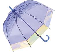 Esprit Parapluie long AC Domeshape à rayures cuivrées, bordure brillante, 90 cm