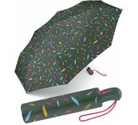 ESPRIT Parapluie pliable Easymatic Light Little Leaves, vert, 97 cm