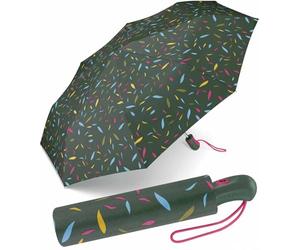 ESPRIT Parapluie pliable Easymatic Light Little Leaves, vert, 97 cm