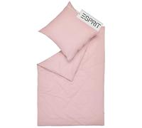 Esprit - Parure de lit d'hiver en flanelle - 200 x 200 cm - Coton rose - Parure de lit de luxe 3 pièces - Écologique - Douce, chaude et moelleuse - 200 x 200 cm - Housse de couette et taie d'oreiller