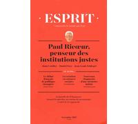 Collectif – Esprit N° 439 – La société ouverte – Paul Ricoeur – Novembre 2017 – Revue