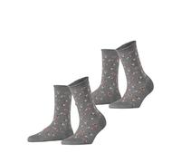 ESPRIT Petite Flowers Multipack W So viscose fantaisie lot de 2 paires, Chaussettes Femme, Gris Light Grey 3400, 35-38