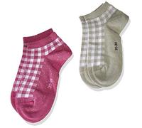 ESPRIT Pixel Checks 2-Pack, Socquettes Mixte enfant, Coton, Multicolore (Sortiment 10), 31-34 (Lot de 2)