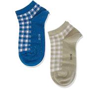 ESPRIT Pixel Checks 2-Pack, Socquettes Mixte enfant, Coton, Multicolore (Sortiment 30), 31-34 (Lot de 2)