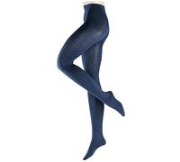 ESPRIT Plain W TI Collants, Bleu (Navy Melange 6127), L (40-42) Femme