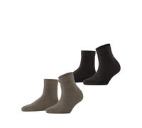 ESPRIT Plush W SSO Coton Unies Chaussettes, Marron Nutmeg Melange Dark Brown 0020, 35-38 (Lot de 2) Femme
