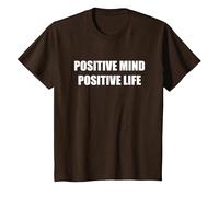 Esprit Positif Vie Positive T-Shirt, Enfant, Marron, 12 Ans