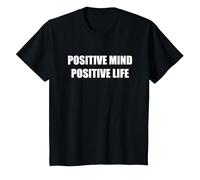 Esprit Positif Vie Positive T-Shirt, Enfant, Noir, 4 Ans