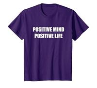 Esprit Positif Vie Positive T-Shirt, Enfant, Violet, 4 Ans