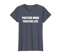 Esprit Positif Vie Positive T-Shirt, Femme, Bleu Chiné, M