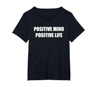 Esprit Positif Vie Positive T-Shirt, Femme Grandes Tailles, Noir, 5X