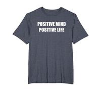 Esprit Positif Vie Positive T-Shirt, Homme Grandes Tailles, Bleu Chiné, 2X Tall