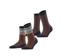 ESPRIT Scandi Multipack W So coton laine fantaisie lot de 2 paires, Chaussettes Femme, Bleu Marine 6120, 39-42