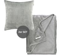 ESPRIT Set de couverture COMFY-2 Gris 140 x 190 cm
