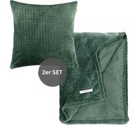 ESPRIT Set de couverture COMFY-2 Vert 140 x 190 cm