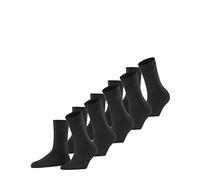 ESPRIT Solid 5-Pack W SO coton unies lot de 5 paires, Chaussettes Femme, Noir (Black 3000), 36-41