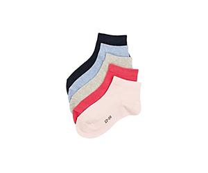 ESPRIT Solid Mix Multipack K Sn coton unies lot de 5 paires, Chaussettes basses Mixte enfant, Multicolore Blue Grey Pink Mix 0010, 35-38