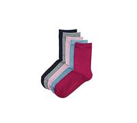 ESPRIT Solid Mix Multipack K So coton unies lot de 5 paires, Chaussettes Mixte enfant, Multicolore Black Blue Grey Red Pink 0010, 35-38