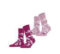 ESPRIT Spring Flowers Multipack W So coton fantaisie lot de 2 paires, Chaussettes Femme, Multicolore Rosa Pink 0080, 35-38