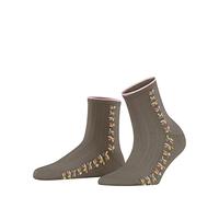 Esprit Structured Leaves W SSO coton lyocell motif fantaisie 1 paire, Chaussettes Femme, Marron (Sughero 5031), 39-42