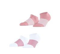 ESPRIT Summer Stripe 2-Pack W Sn coton fantaisie 2 paires, Chaussettes basses Femme, Multicolore Sortiment 0010, 35-38