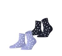 ESPRIT Twig W Sso coton fantaisie lot de 2 paires, Chaussettes Femme, Multicolore Blau 0040, 35-38