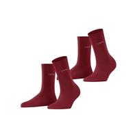 ESPRIT Uni Multipack W So coton unies lot de 2 paires, Chaussettes Femme, Rose Red Pepper 8074, 35-38